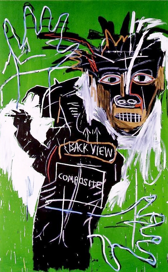 Jean Michel Basquiat - Autorretrato (1982)Tinta acrílica, óleo e spray