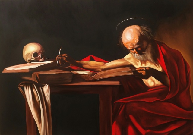 Estudo e reprodução da obra São Jerônimo - Caravaggio